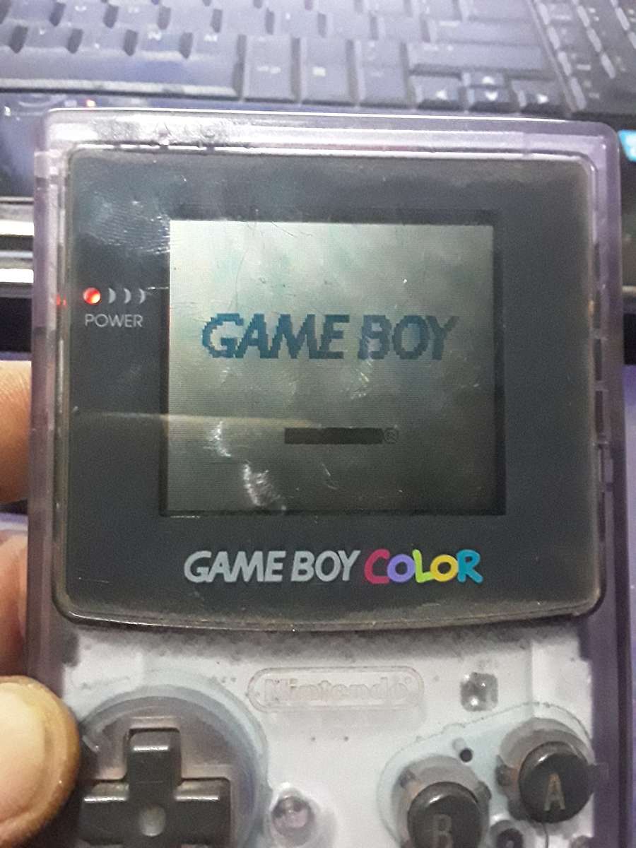 Rare Vintage Transparent Gameboy Colour with games