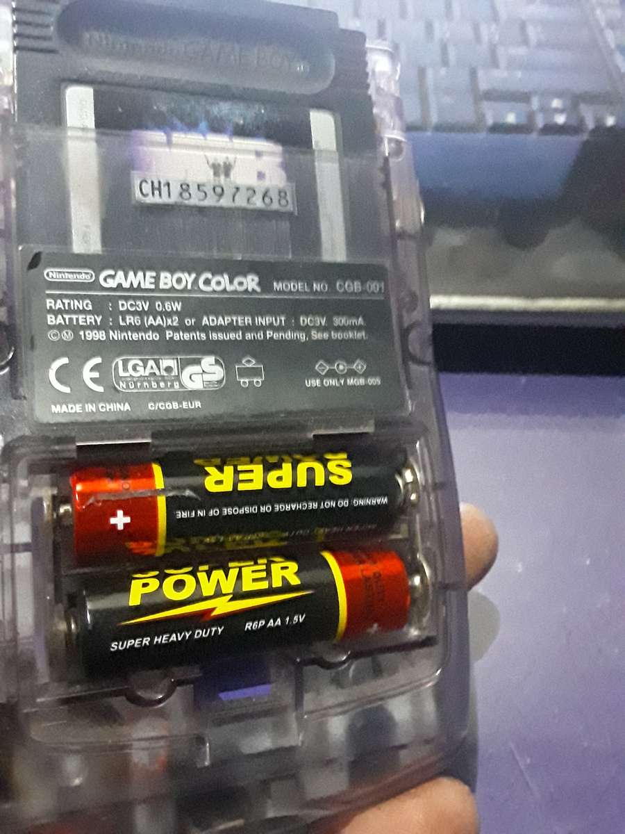 Rare Vintage Transparent Gameboy Colour with games