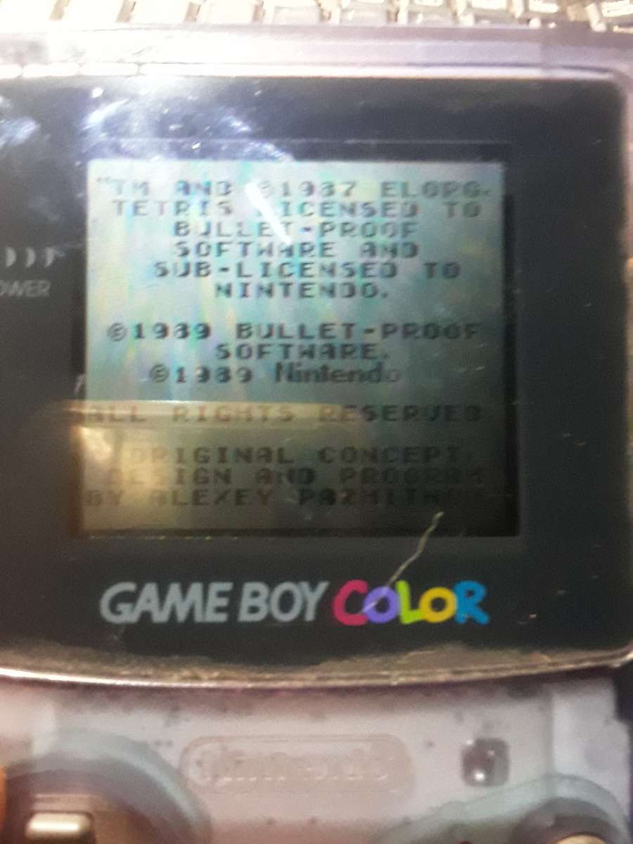 Rare Vintage Transparent Gameboy Colour with games