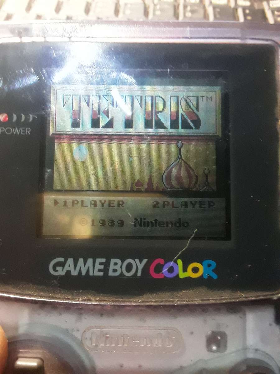 Rare Vintage Transparent Gameboy Colour with games