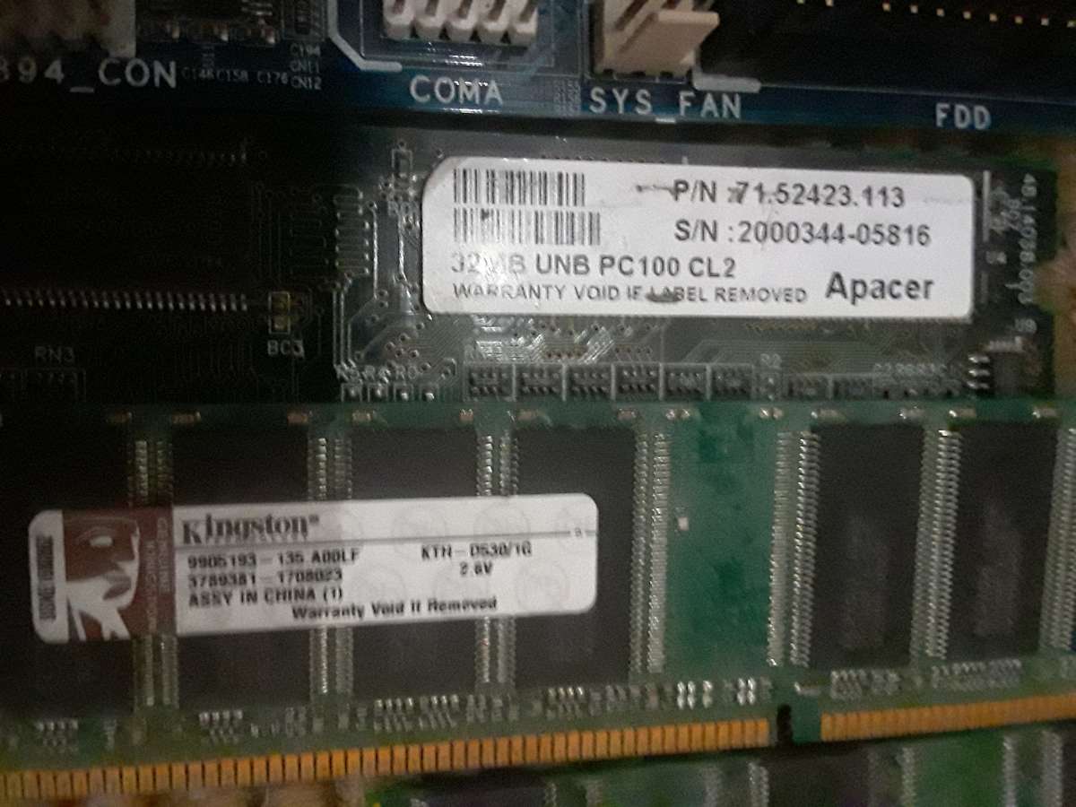 P.C motherboard for repairs and rams lot 2