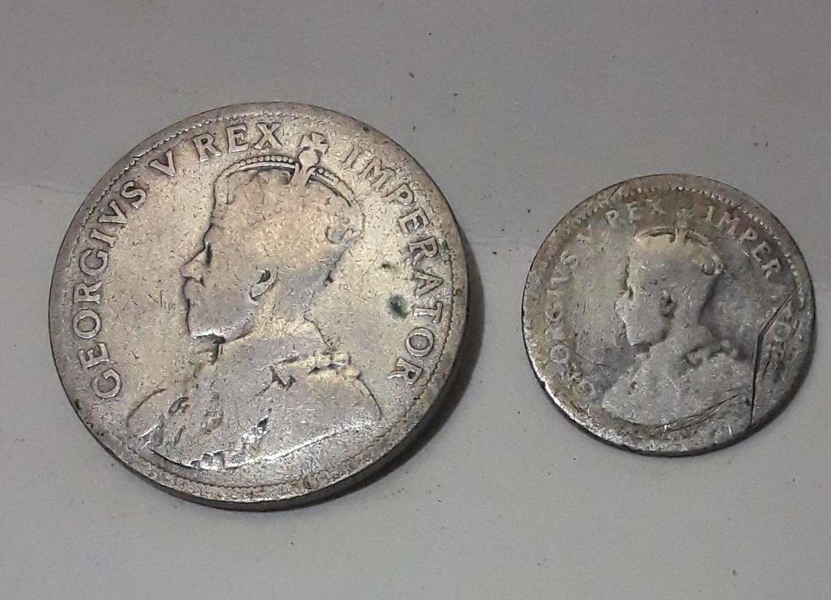 3 X Old S.A. Silver coins