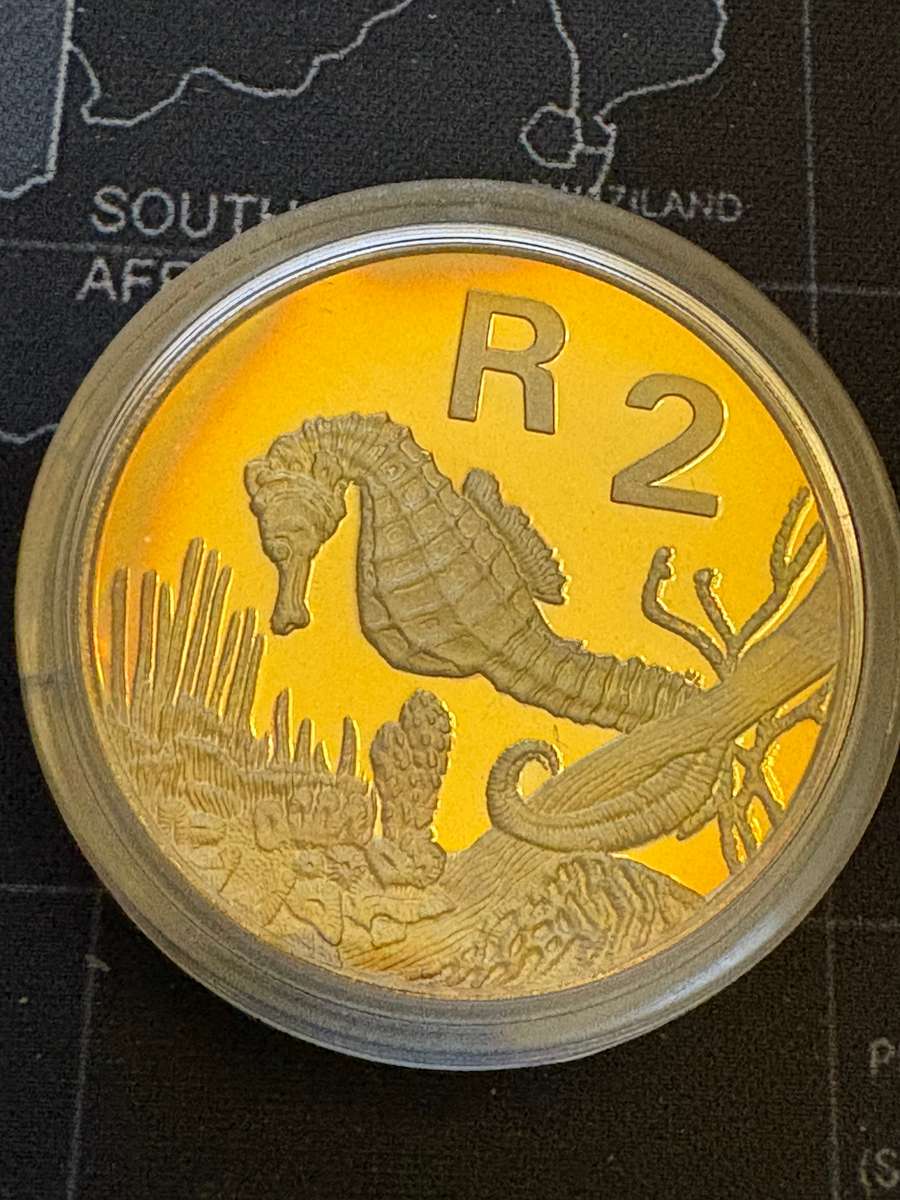 1997 Silver R2 *** SEAHORSE *** bargain price *** golden toning