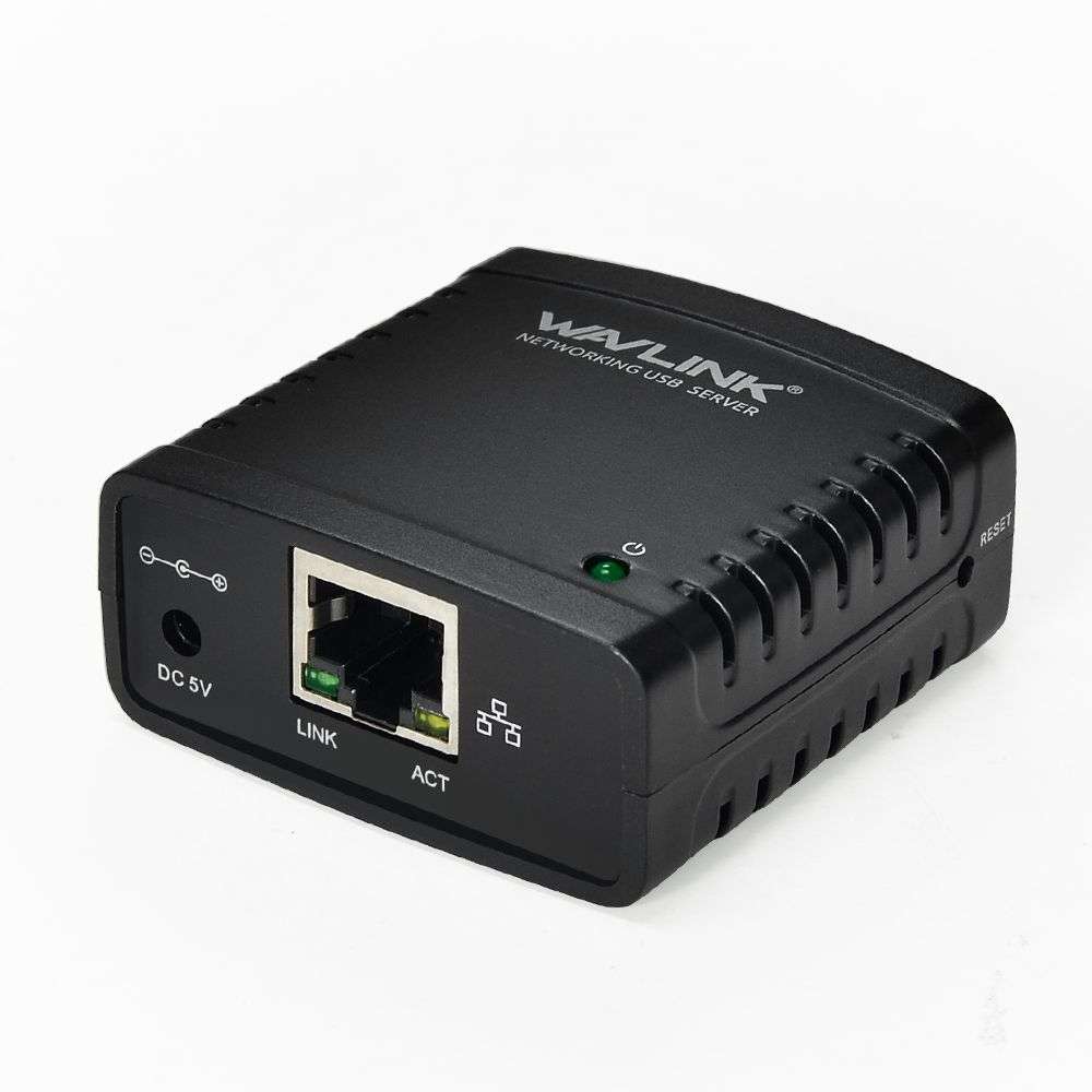 WAVLINK NU72P11 100Mbps Network Print Server USB 2.0 Network Printer Power Adapter(EU Plug)