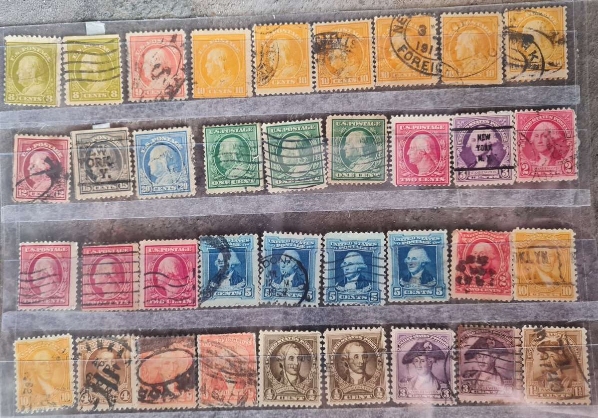 USA Vintage Stamps - George Washington (Prime Study Group 5)