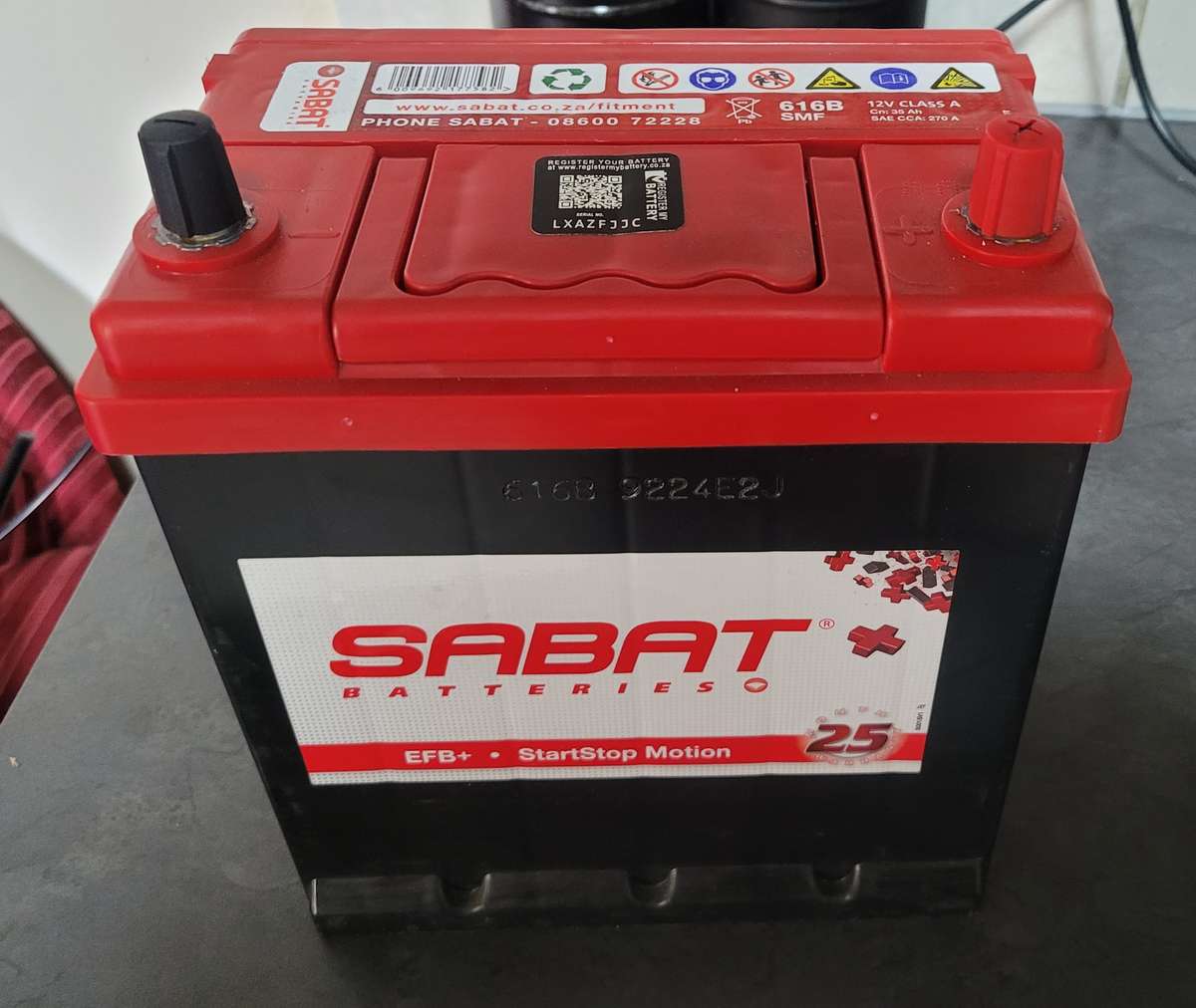SABAT Car Battery 616 NEW