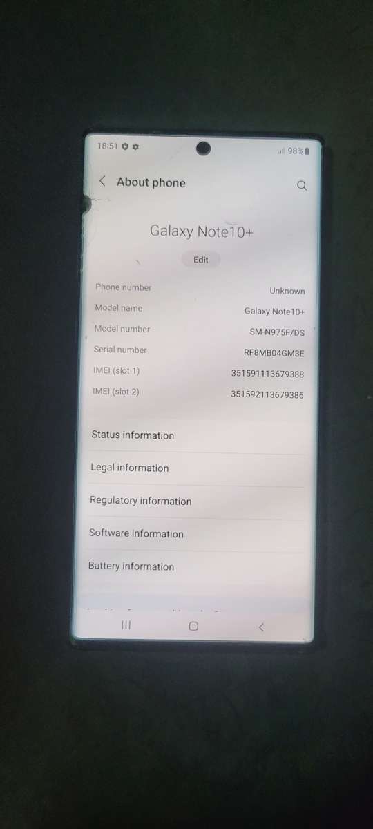 Samsung Note 10+ 256GB