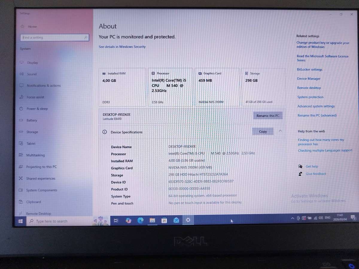 Dell Latitude E6410 - Intel Core i5 - 4GB RAM - 320GB HDD - Windows 10 Pro
