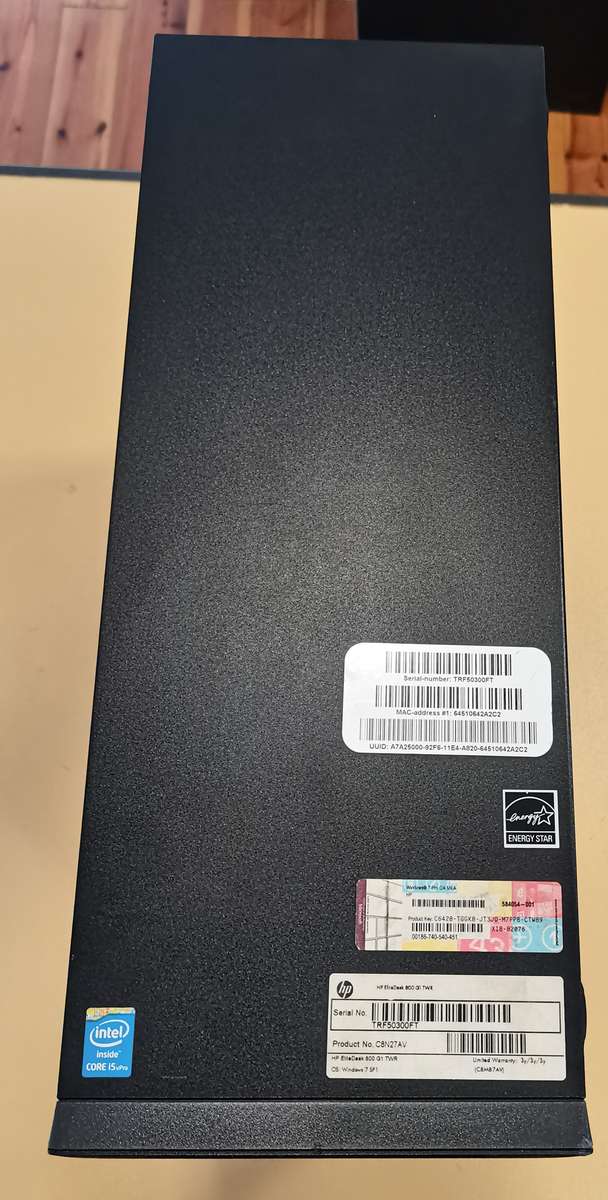 HP Elite Desk 800 G1 - Intel Core i5-4570 @ 3.60GHz - 8GB RAM - 500GB HDD