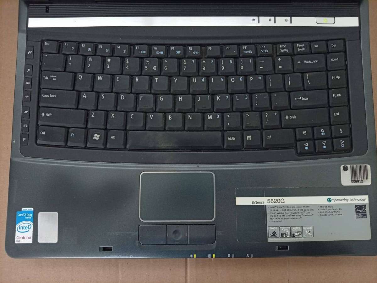 Acer Extensa 5620G-Intel Core 2  DUO-Intel ATI Mobility Radeon HD Graphics-2GB DDR2 RAM-160GB HDD