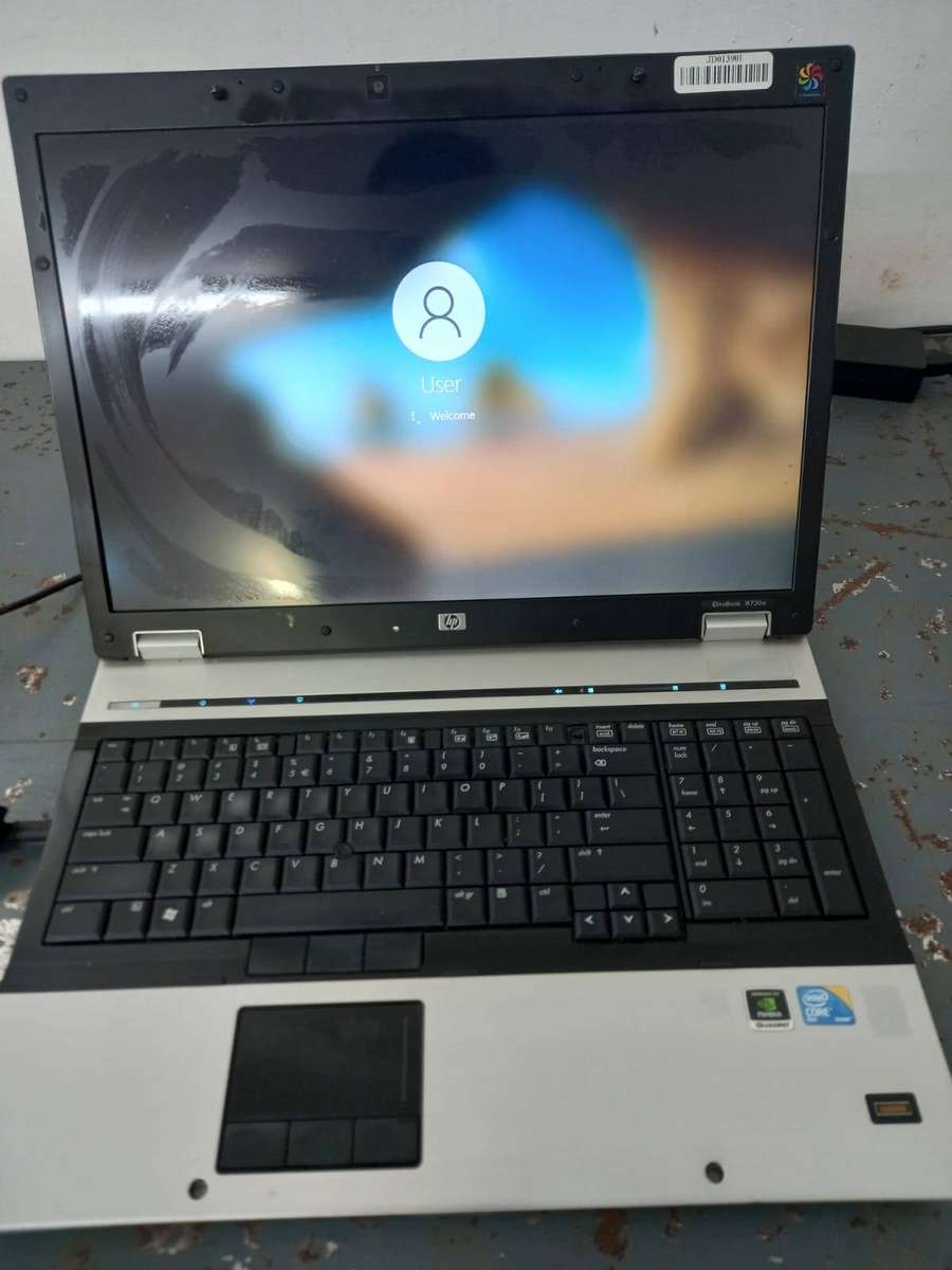 HP Elitebook 8730w - Core i2-Quad Q9000 - 4GB RAM - 250GB HDD - Windows 10 Pro