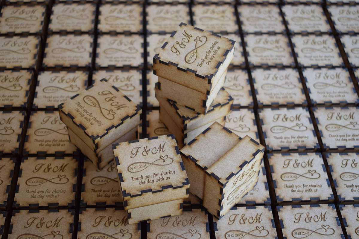 10 Party Favor Boxes - Thank You Gift Boxes