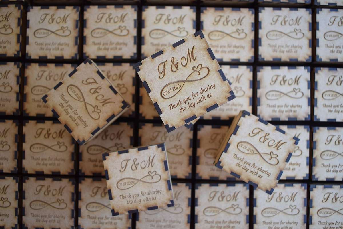 10 Party Favor Boxes - Thank You Gift Boxes