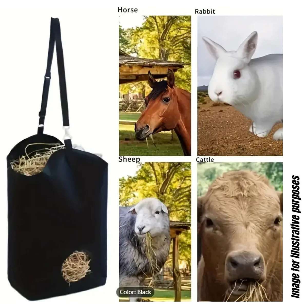 Large Horse Hay Bag For Feeding, Easy Eating and Durable