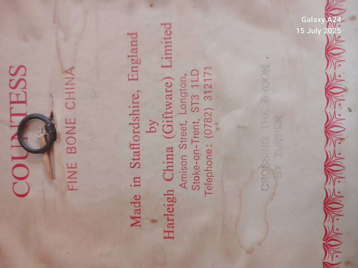 A porcelain miniature- Crossing the Brook