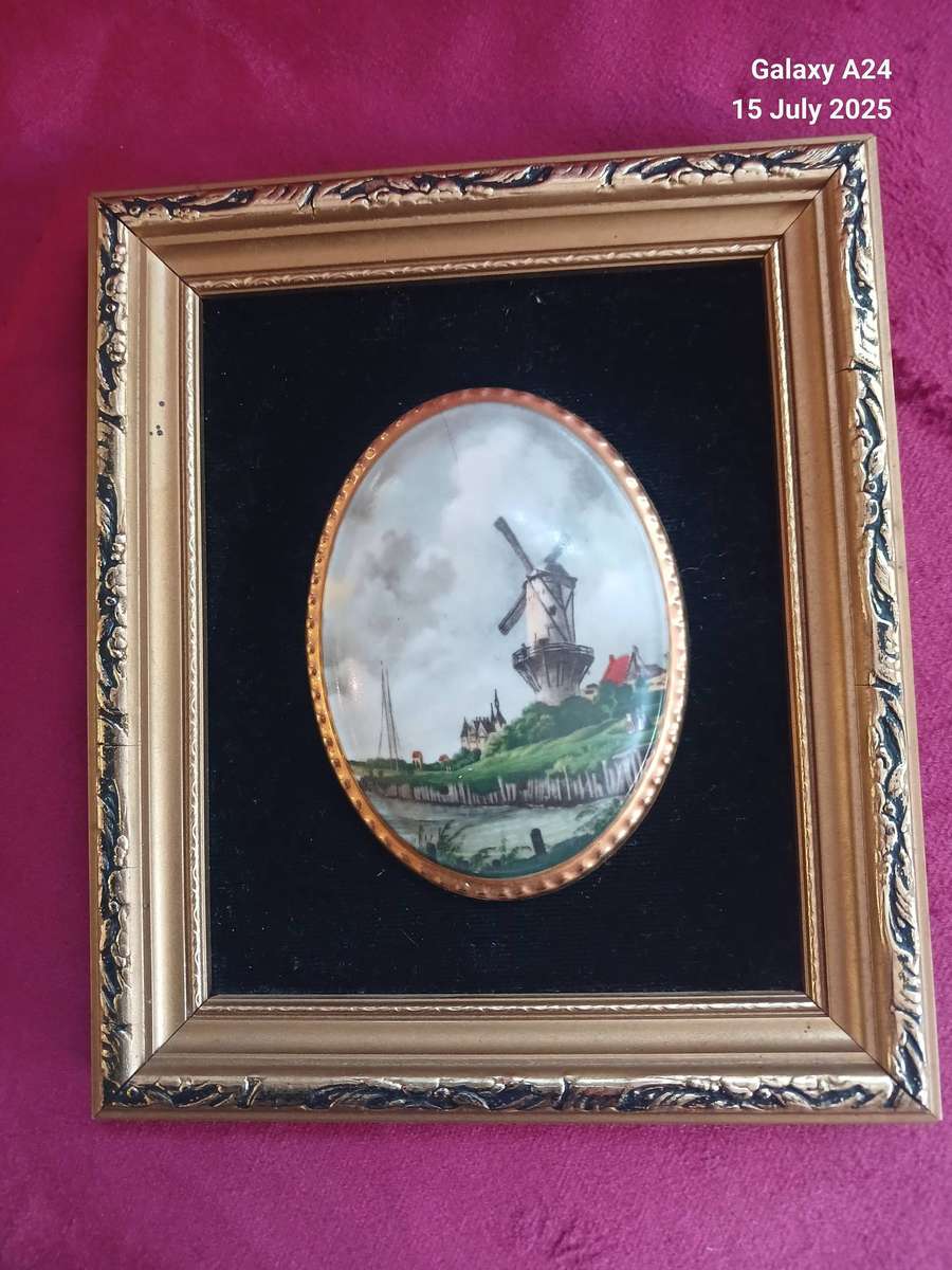 A porcelain miniature "The Mill"