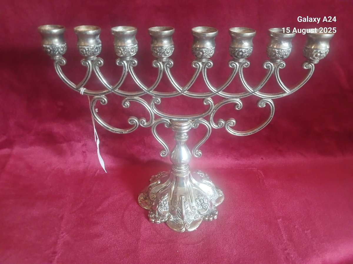 Silver plated Menorah