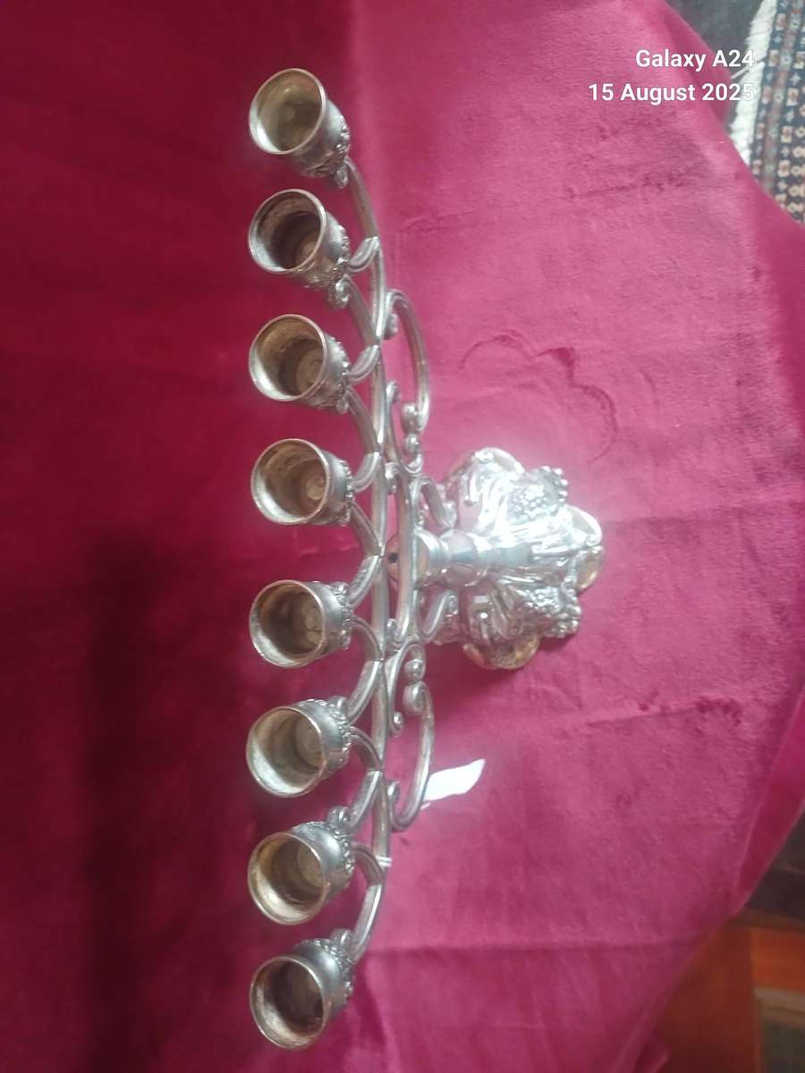 Silver plated Menorah