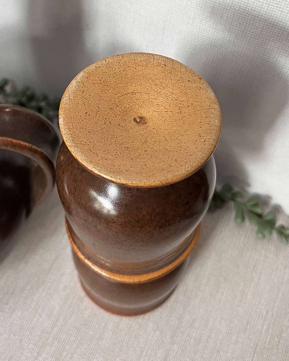 Pottery Jug and 2 Drinking Cups