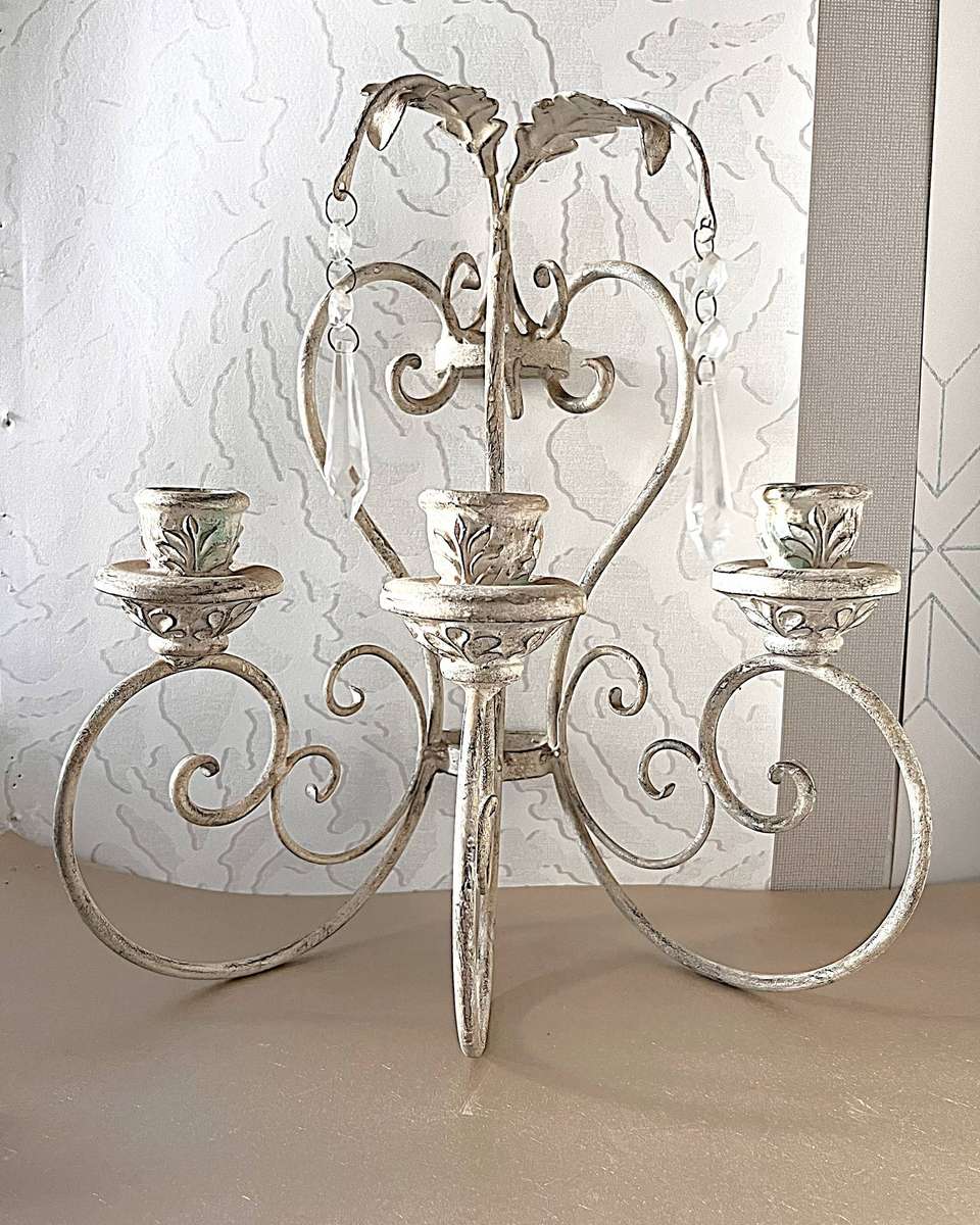 Pair French Provincial Wall Sconces - 3-Light Candelabras - DIY Project