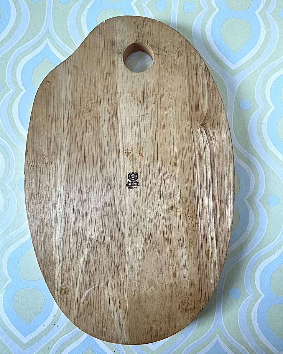 Vintage Painter's Palette-Shaped Delftware Cheese Board
