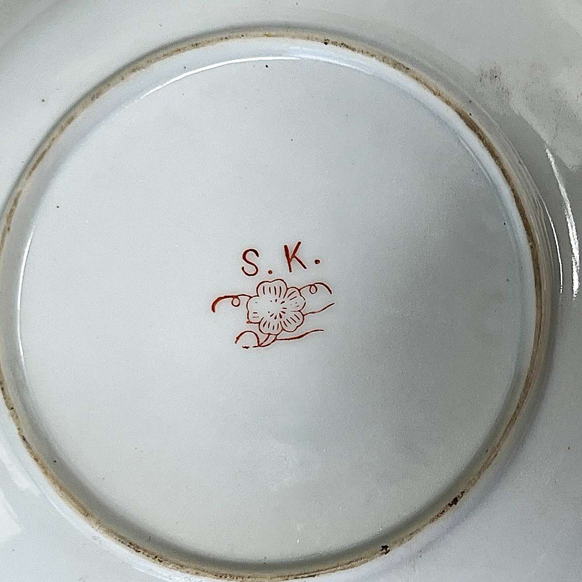 Vintage Japanese Satsuma Blue Dragonware Saucer