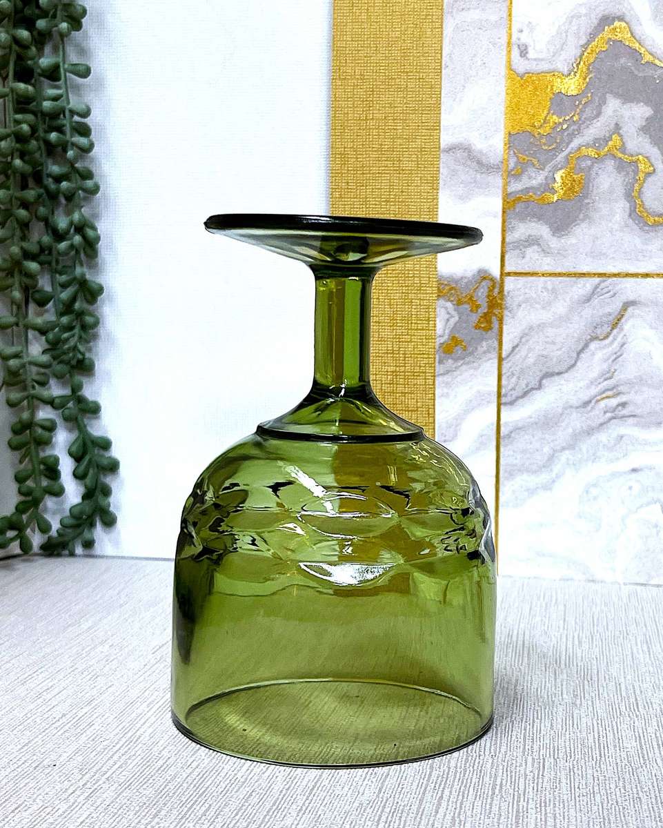 Avocado Green Goblet / Beer Glass