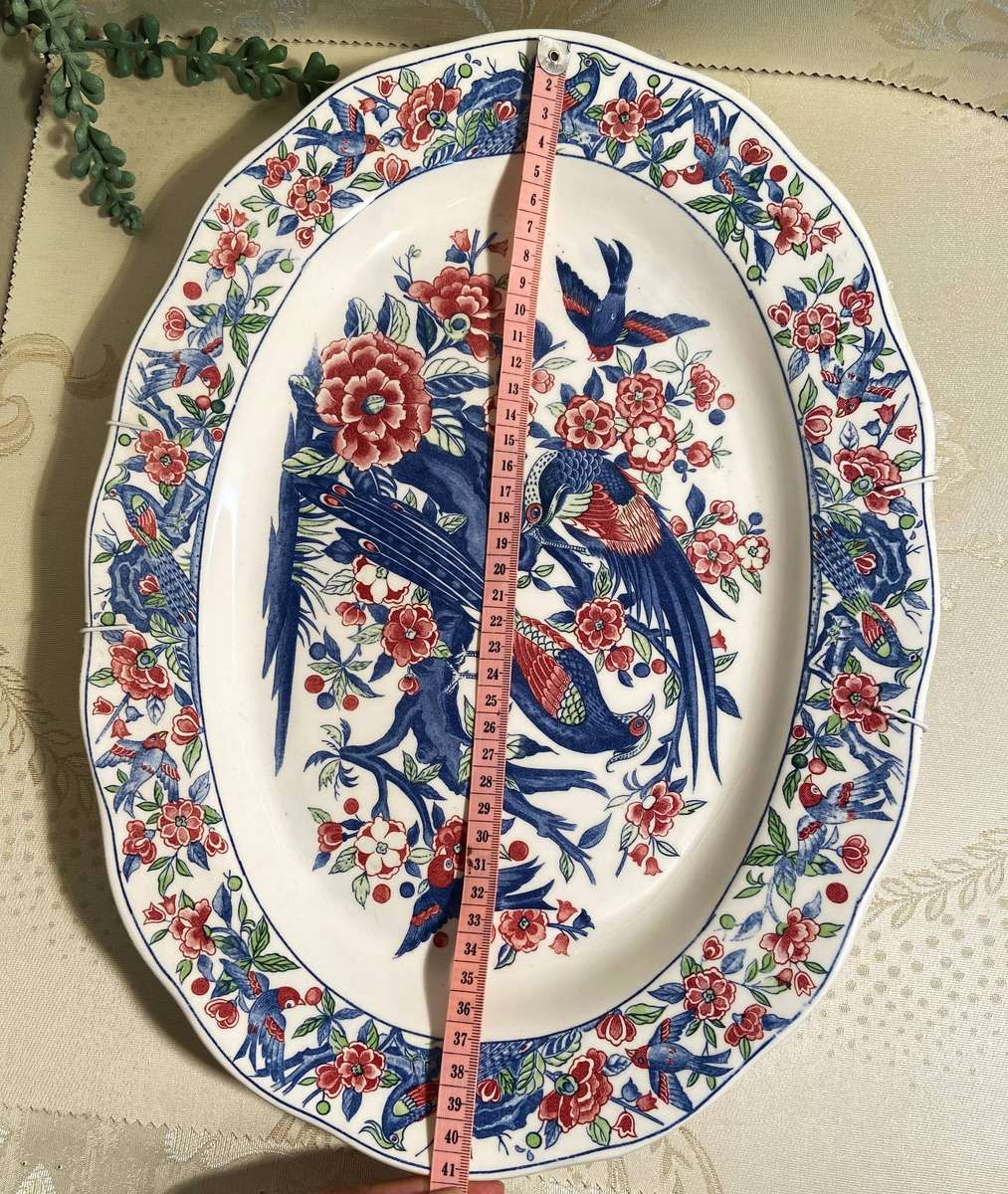 Imperial Imari Japanese Peacock Platter