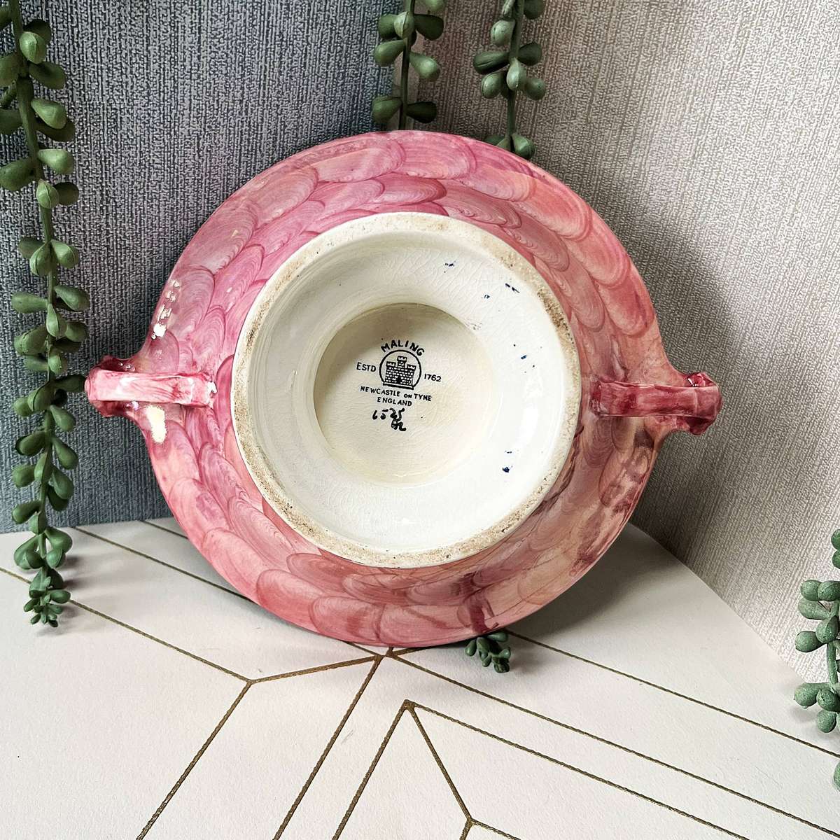 Vintage Art Deco Maling Bowl in the Springtime Pattern