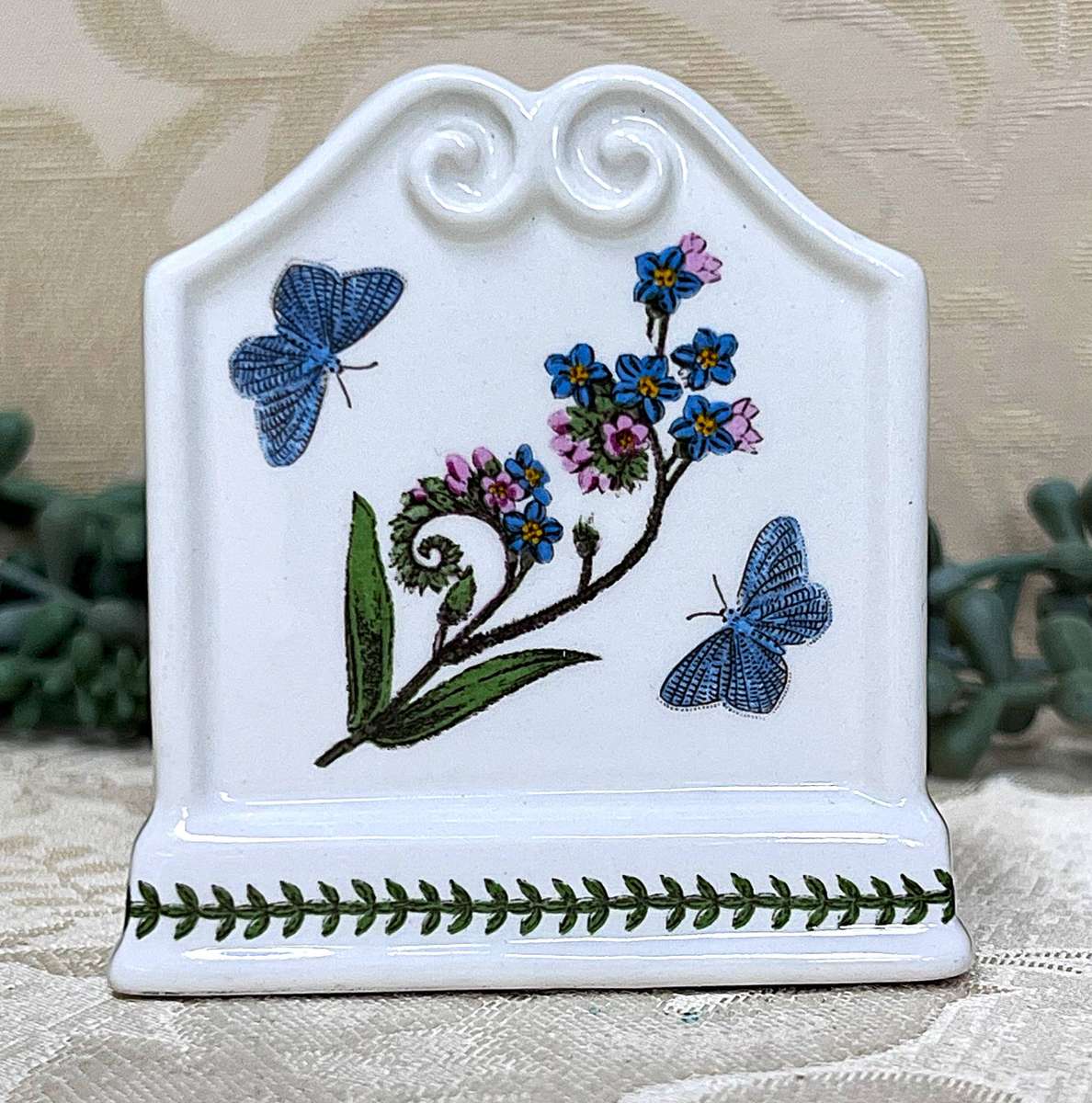 Portmeirion Botanic Garden Miniature Mantel Clock with a Rhododendron Motif
