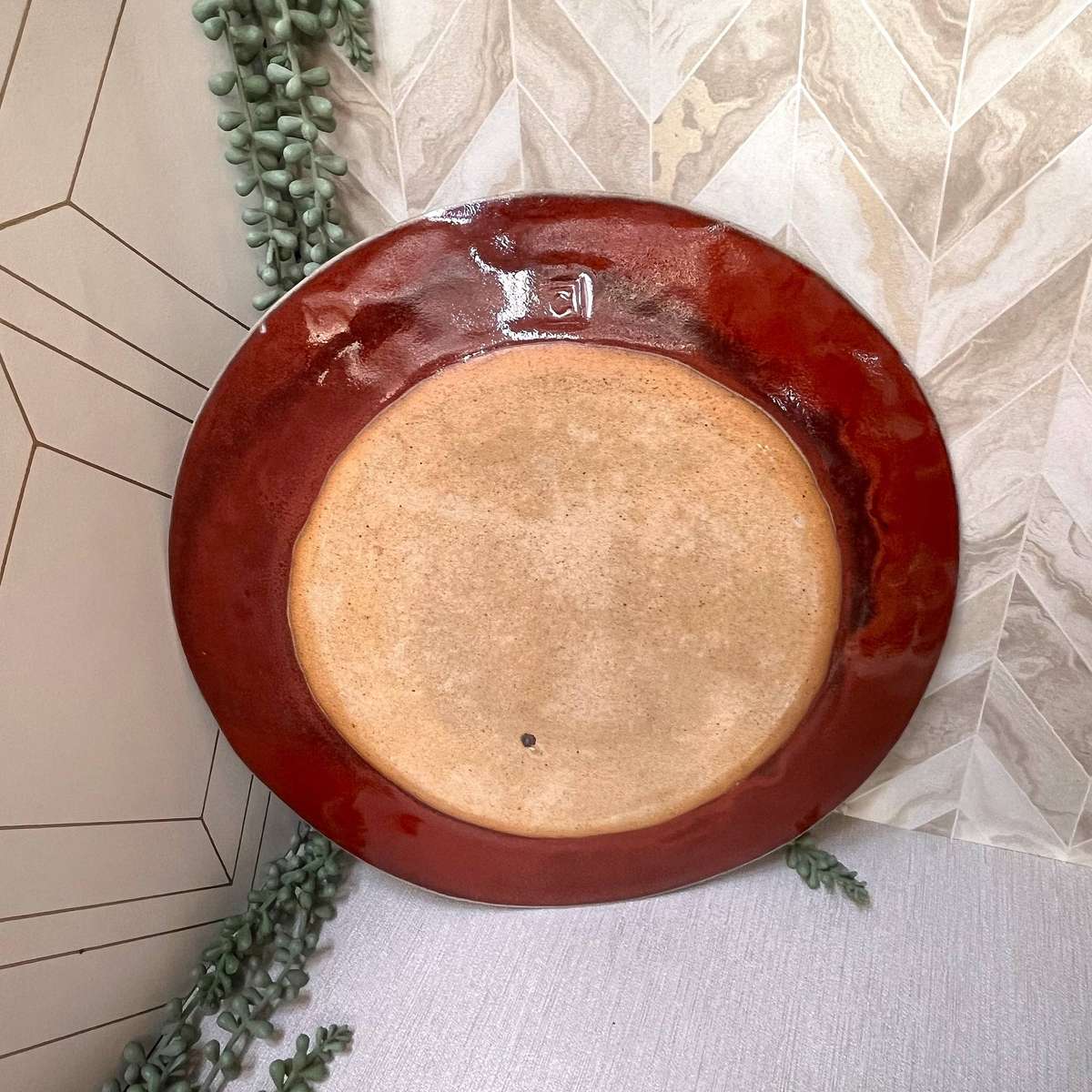 2 Decorative Stoneware Chargers.