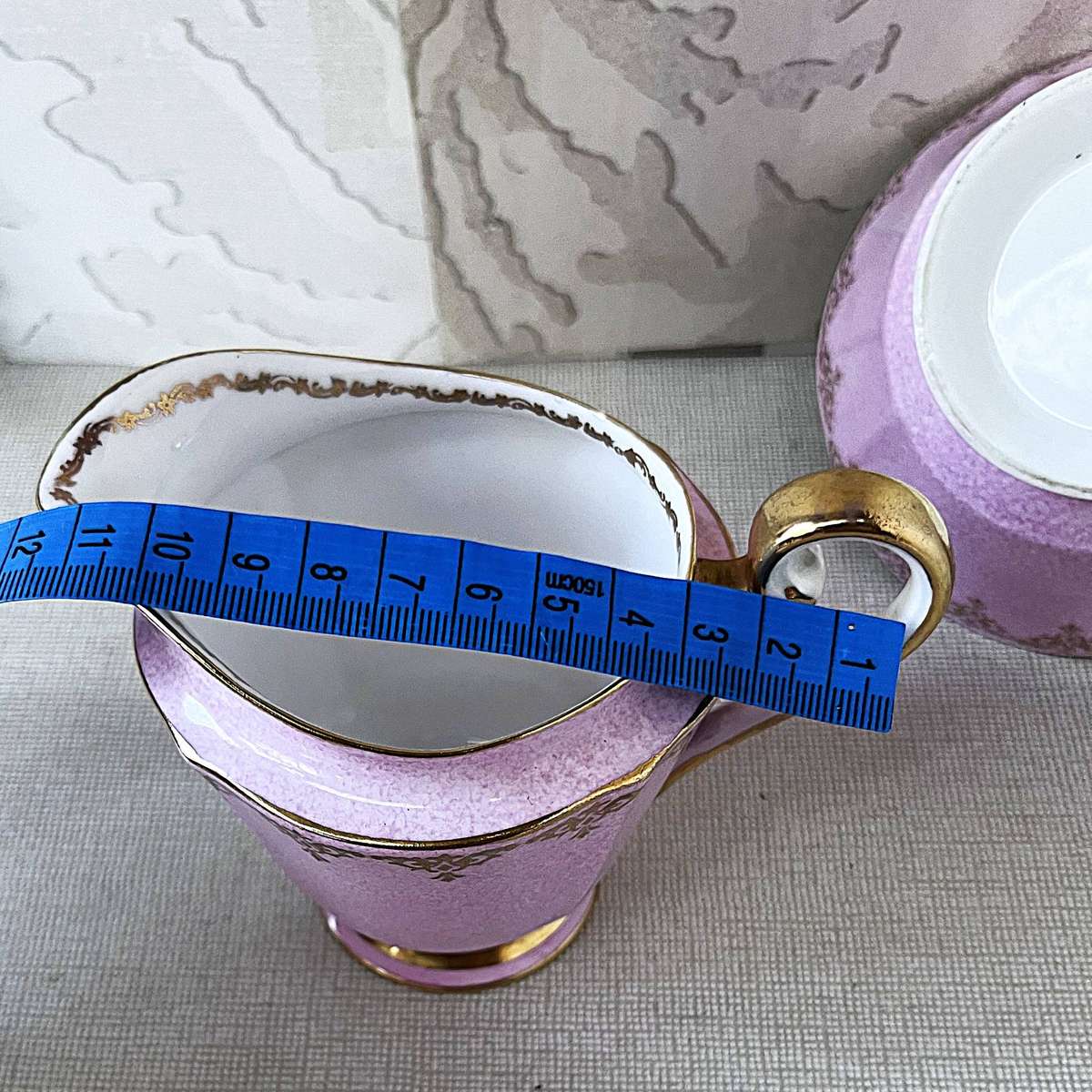 Vintage Roslyn Fine Bone China Pastel Pink Cream And Sugar Set