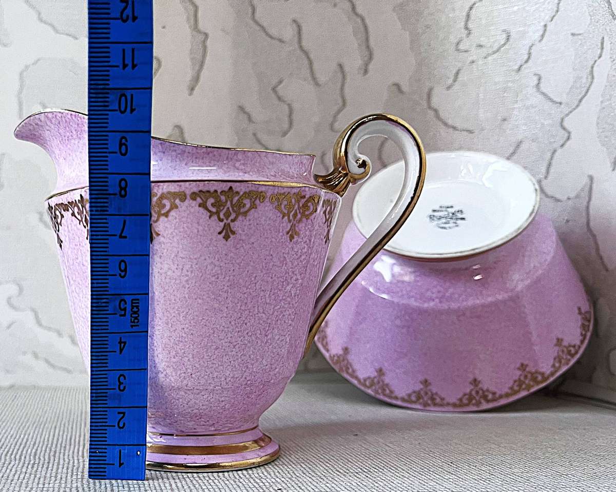 Vintage Roslyn Fine Bone China Pastel Pink Cream And Sugar Set