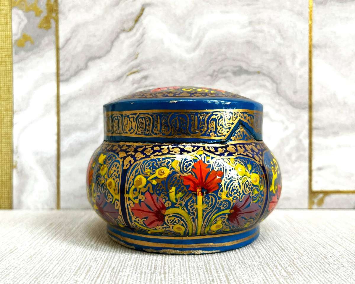 Kashmiri Papier-Mâché Trinket Box