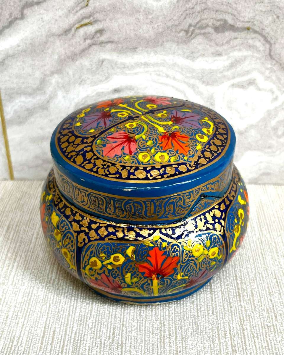 Kashmiri Papier-Mâché Trinket Box