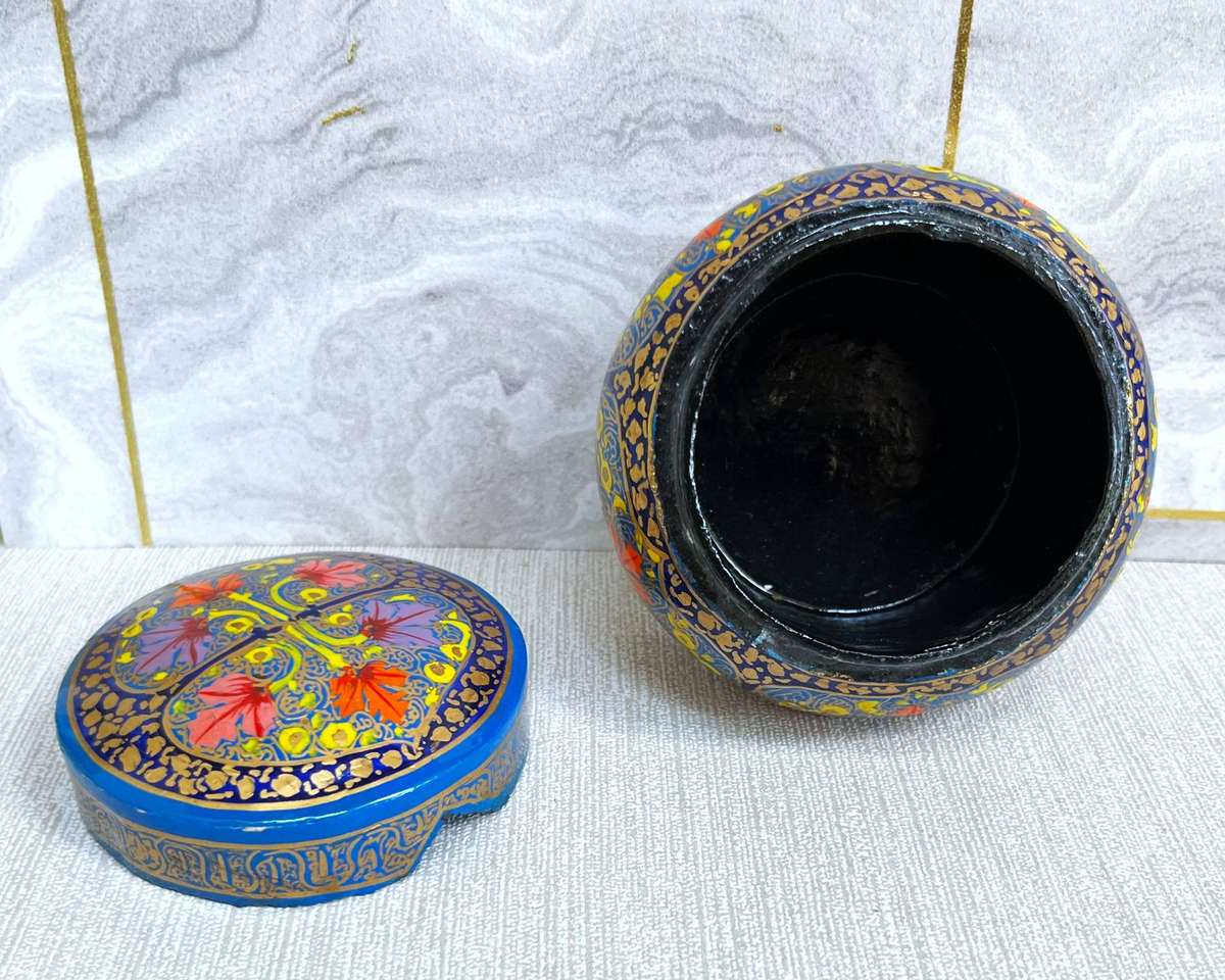 Kashmiri Papier-Mâché Trinket Box