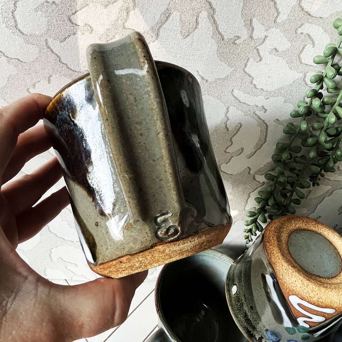 Set of 6 Studio Pottery Mugs
