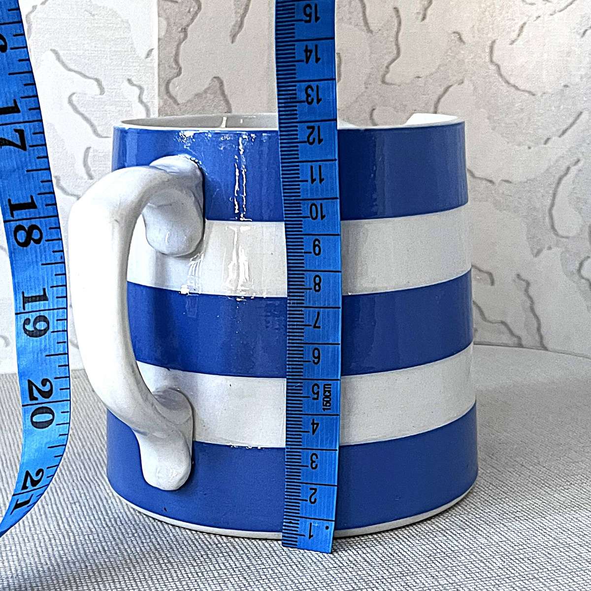 T.G. Green & Co. Cornishware 1.5-Pint "Dreadnought" Milk/Water Pitcher.