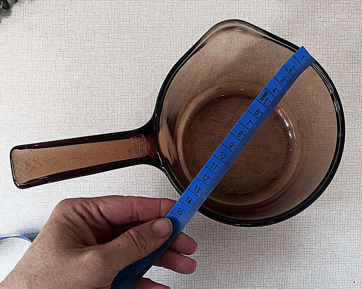 Vintage Corning Vision Ware 0.5L Saucepan with Spout.