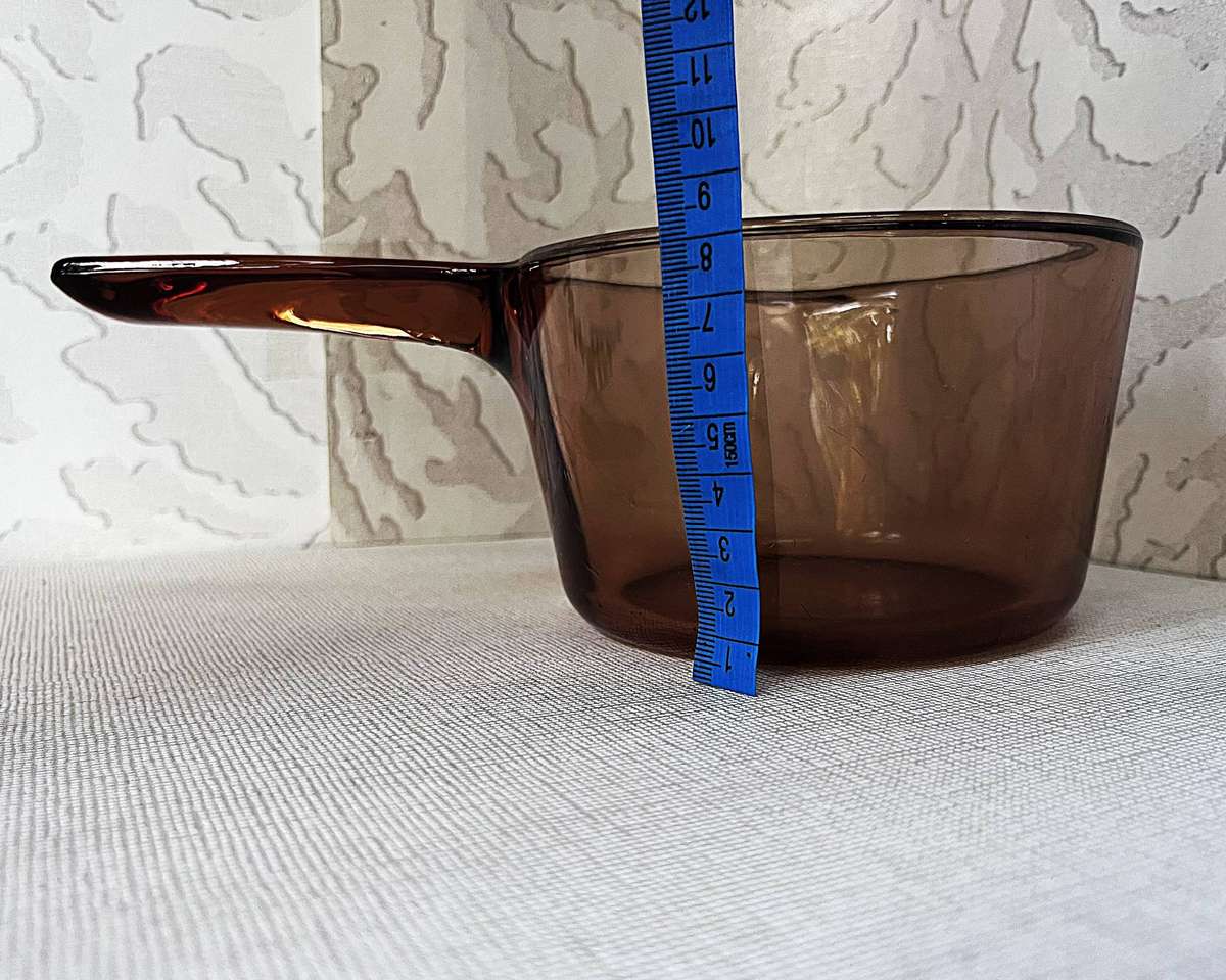 Vintage Corning Vision Ware 0.5L Saucepan with Spout.