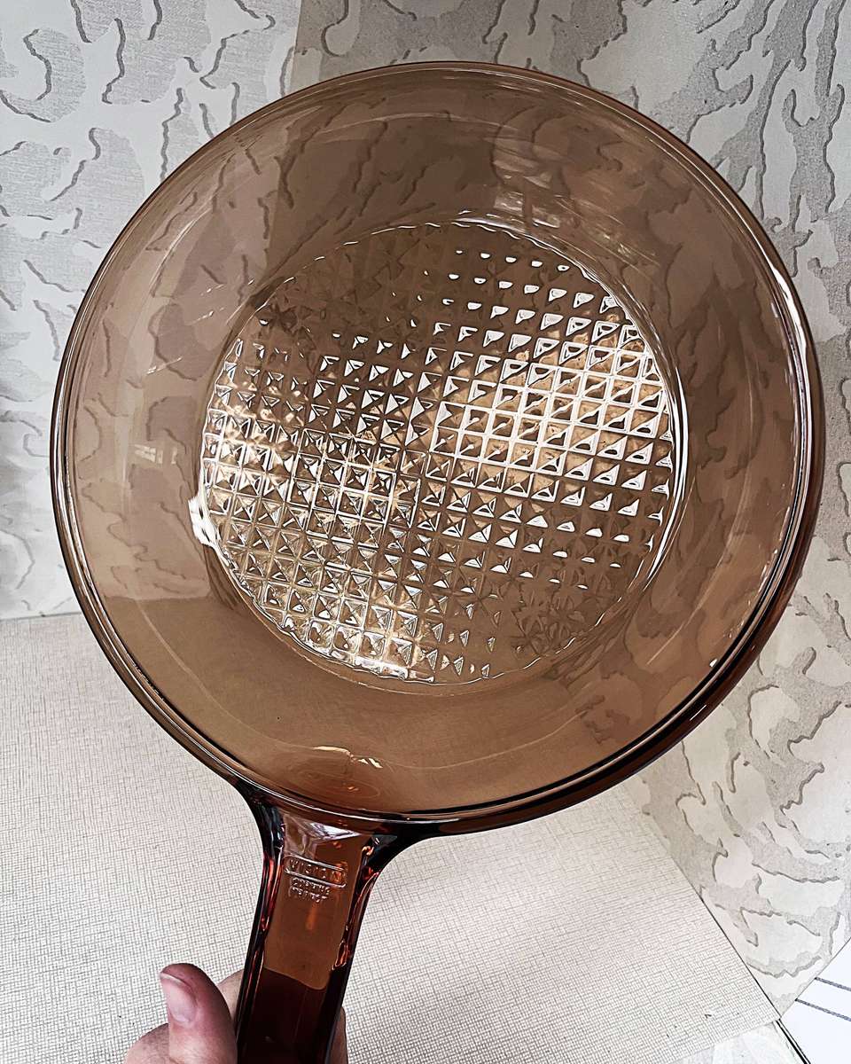 Vintage Visions Ware Amber Skillet
