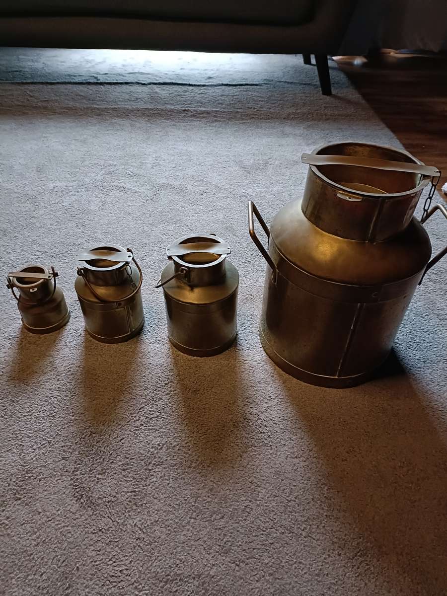 Vintage Copper Milk Cans
