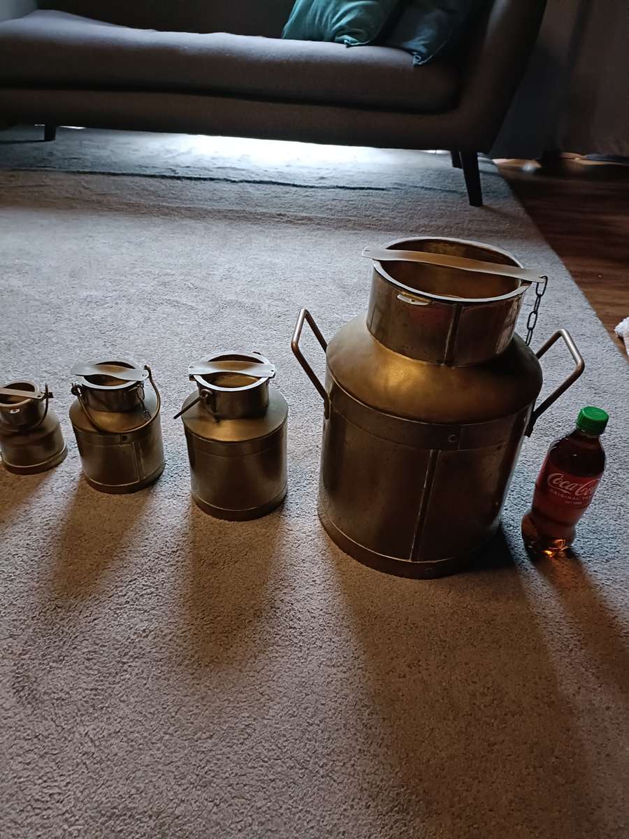 Vintage Copper Milk Cans