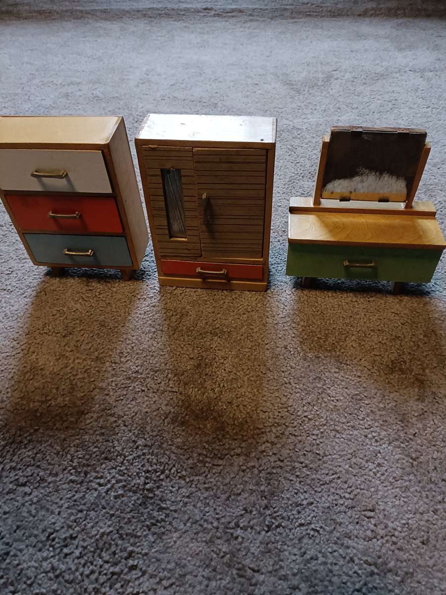 Vintage doll house furniture