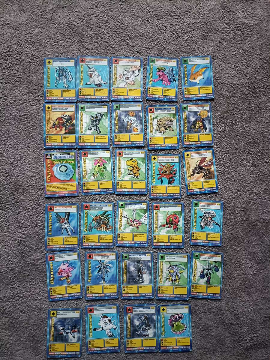 1999 Digimon cards and tazos