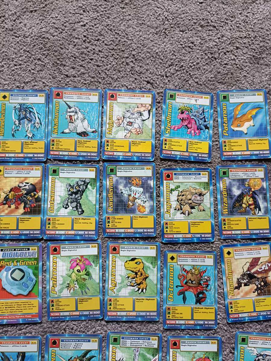 1999 Digimon cards and tazos