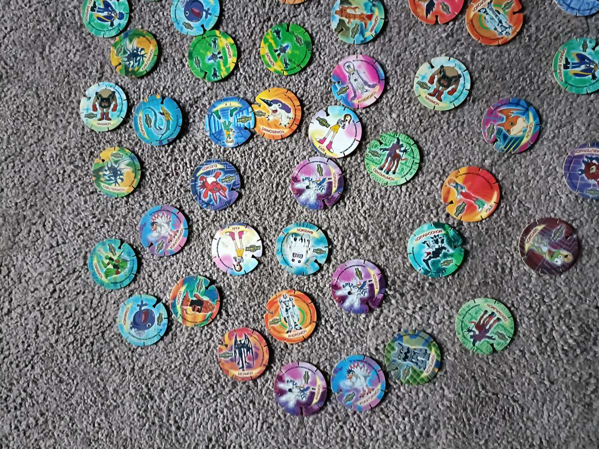 1999 Digimon cards and tazos