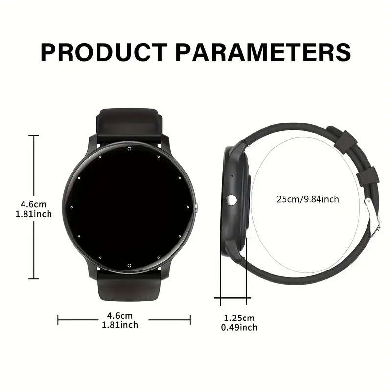 Round Smart Watch Compatible with iPhone/Android