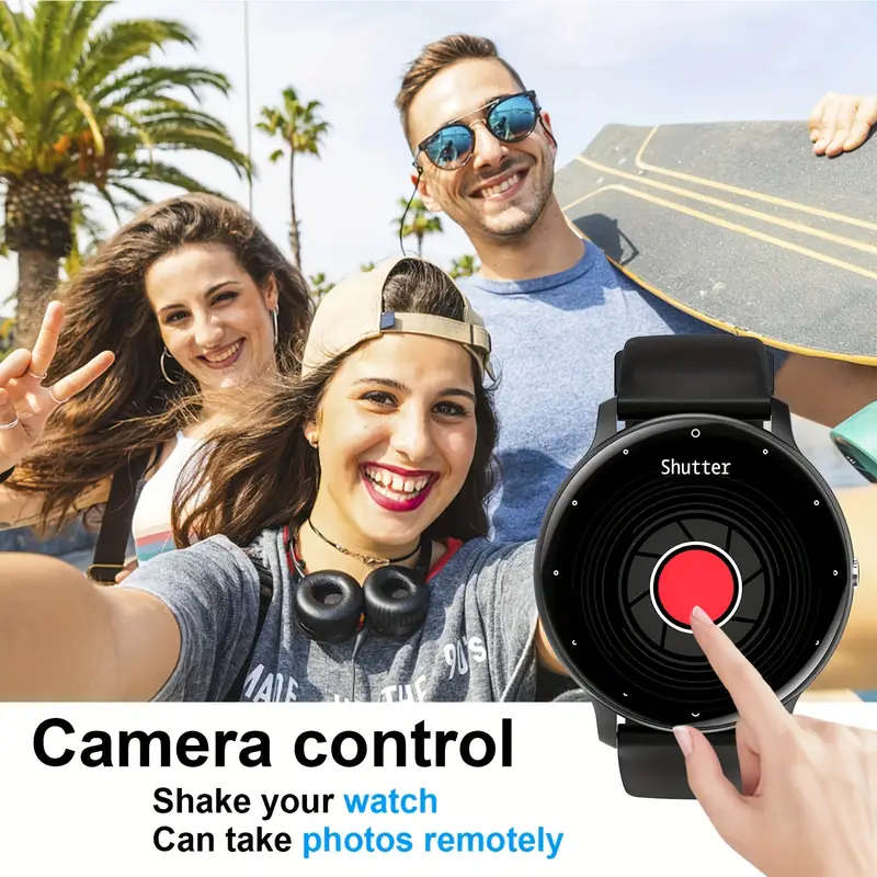 Round Smart Watch Compatible with iPhone/Android