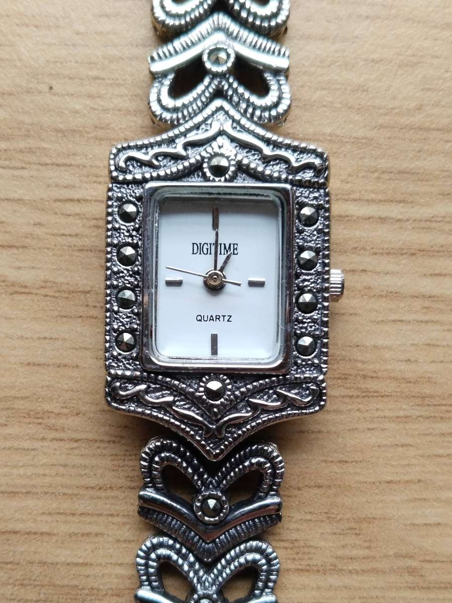 Vintage Digitime Quartz Marcasite Ladies Watch.